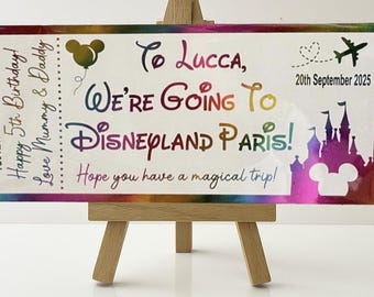 We’re Going To Disneyland - foil ticket- fully personalised