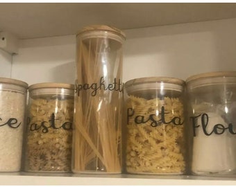 Vinyl Stickers To Fit The Ikea 365 Glass Jar Range With Cork Lid
