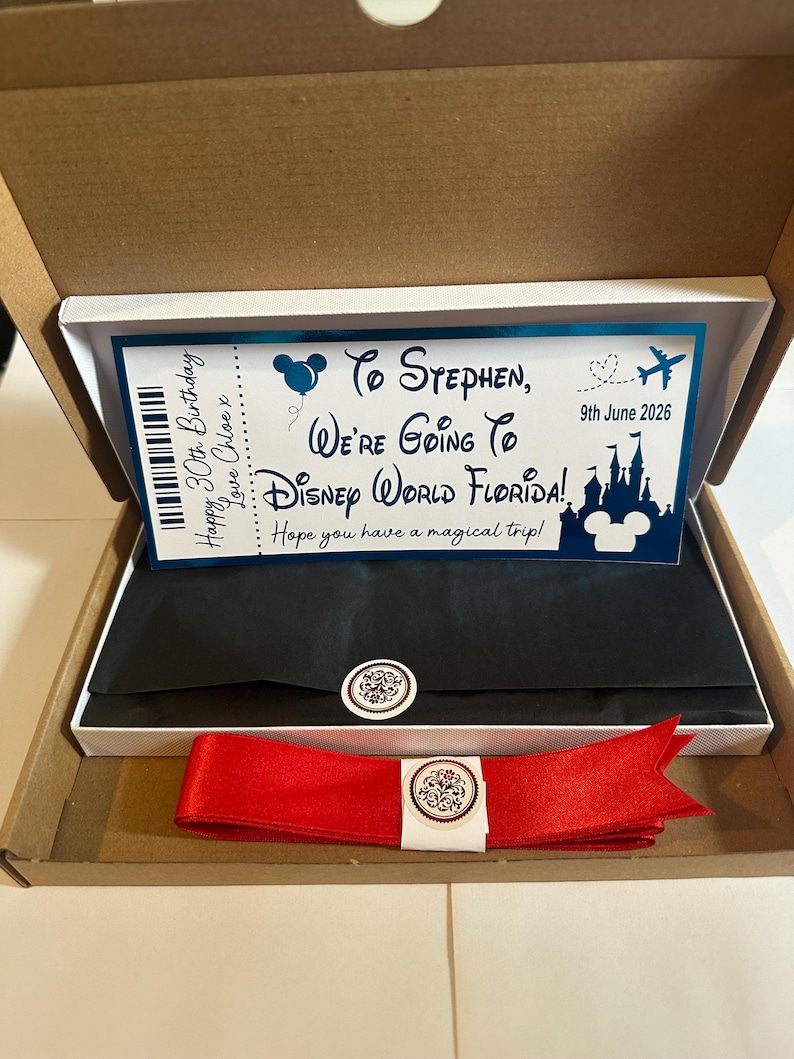 We’re Going To Disney World Florida- foil ticket- fully personalised afbeelding 7