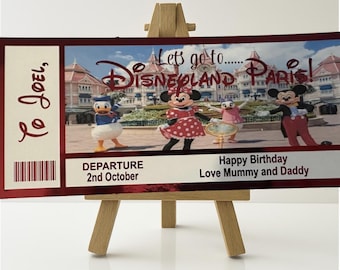 We’re Going To Disneyland - foil ticket- fully personalised