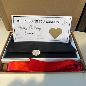 Billet de concert/spectacle personnalisé ou expérience spéciale - panneau à gratter pour révéler