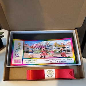 Vamos a Disneyland - entrada de aluminio - totalmente personalizada