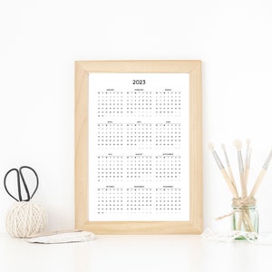 2023-24 Printable Calendar, 2023-24 Yearly Calendar, 2023 Minimalist ...