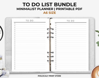 A6 Printable to do list, Printable checklist, Task list, To do list pdf, To do printable, Printable list, A6 To do list plan,planner inserts