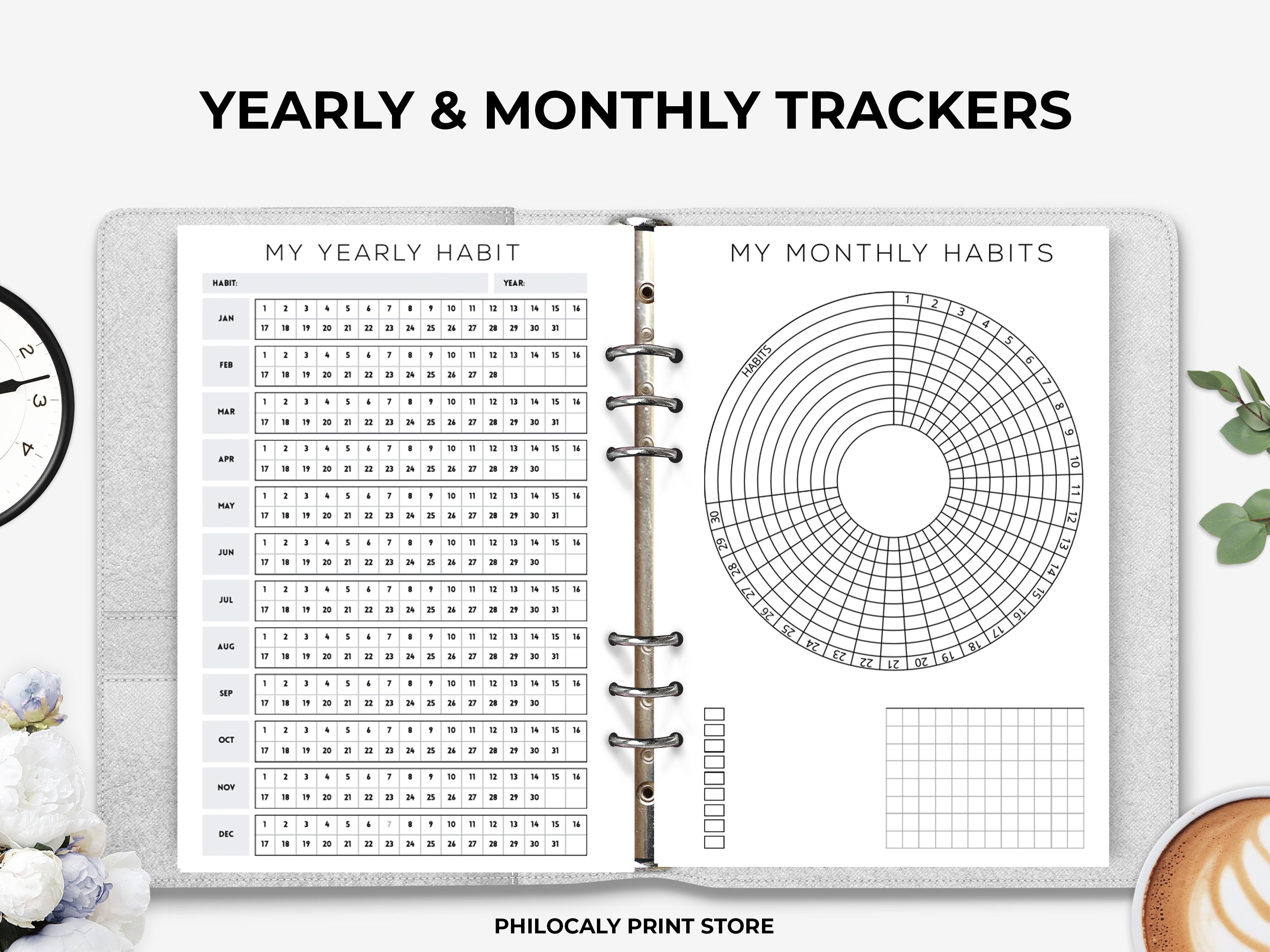 A6 Habit Tracker Printable, A6 Habit Tracker Bundle, Weekly Habits ...