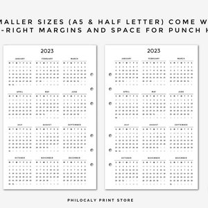2023-24 Printable Calendar, 2023-24 Yearly Calendar, 2023 Minimalist ...