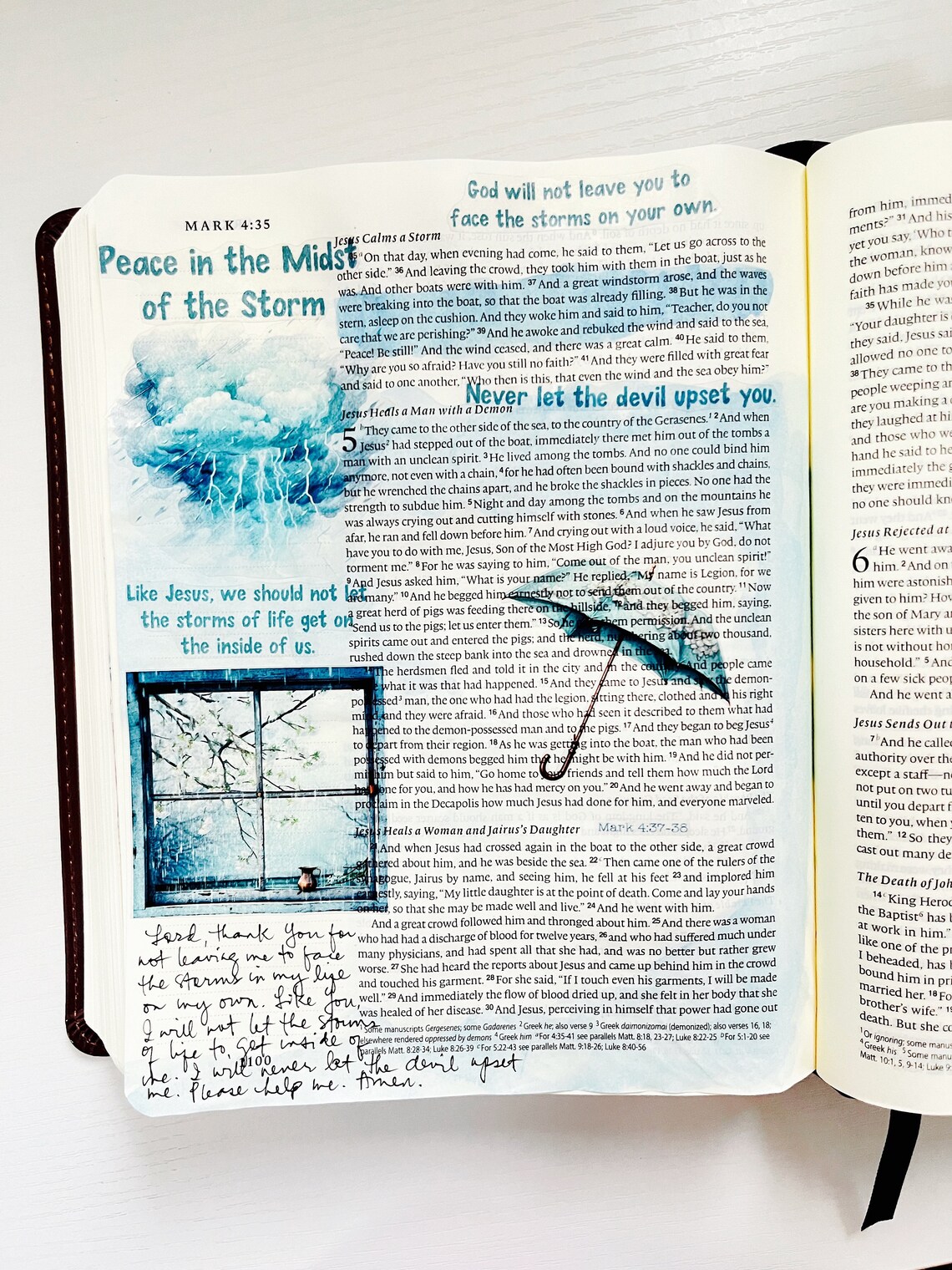 Peace in the Midst of the Storm, Bible Journaling Stickers Printable ...