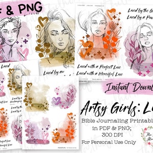 Artsy Girls : J'ai adoré PDF et PNG. Journal biblique. Journalisation biblique numérique. Bonnes notes. Foi. Technique mixte. Téléchargement numérique imprimable