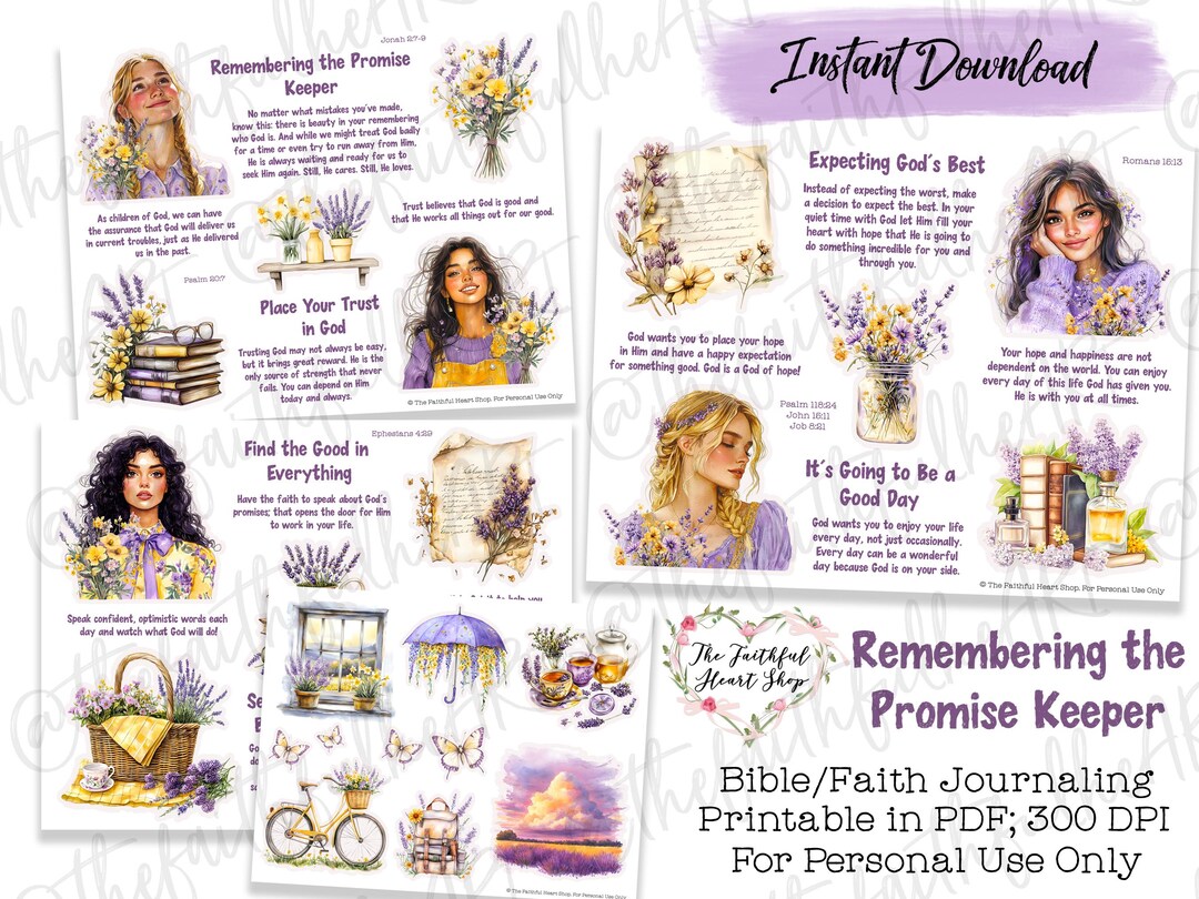 Remembering the Promise Keeper, Bible Journaling Stickers Printable ...