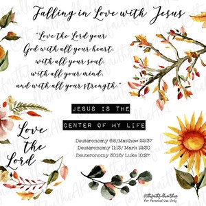 Falling in Love With Jesus. Bible Journaling/faith Planner Digital ...
