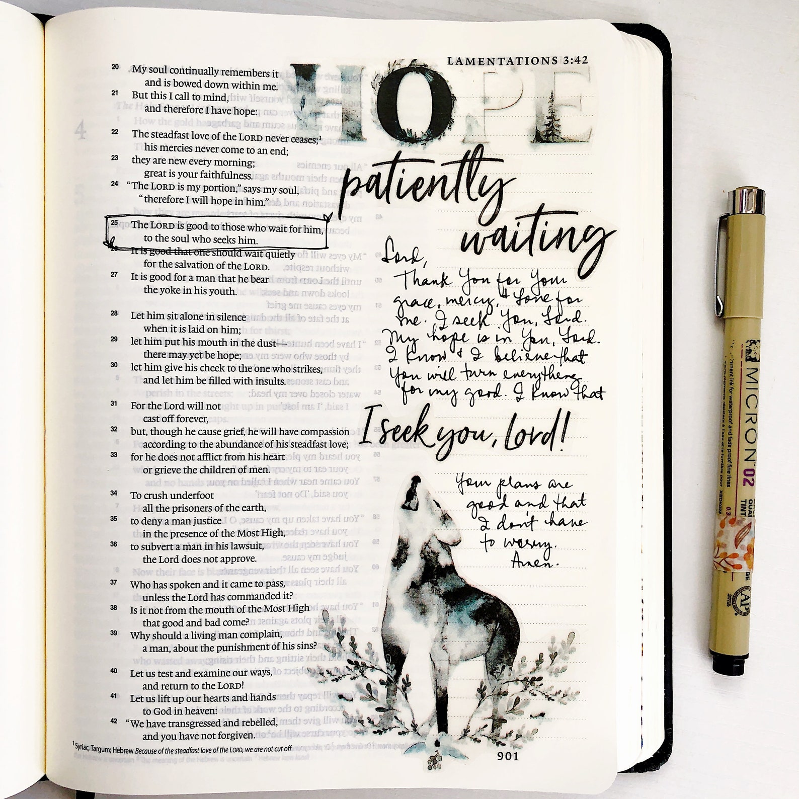 Psalm 27 Bible Journaling Printable Digital Download Etsy