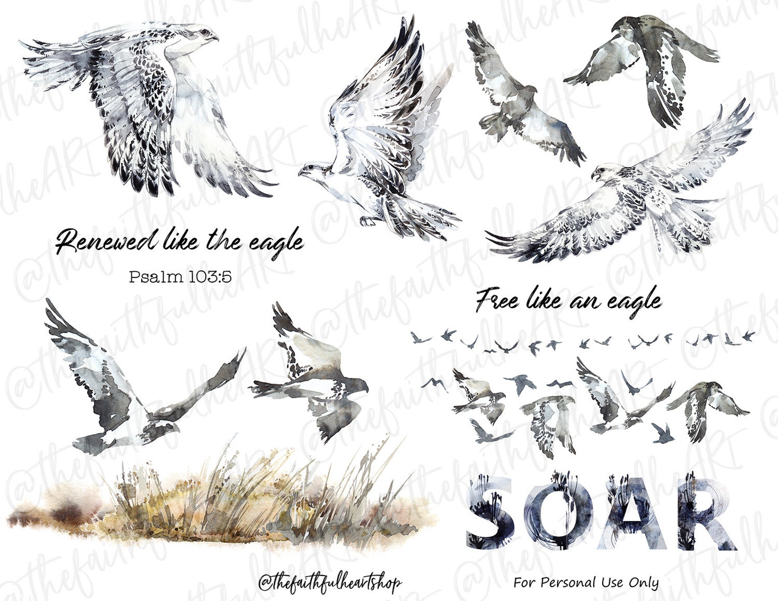 Wings Like Eagles. Bible Journaling Digital Download Printable Etsy