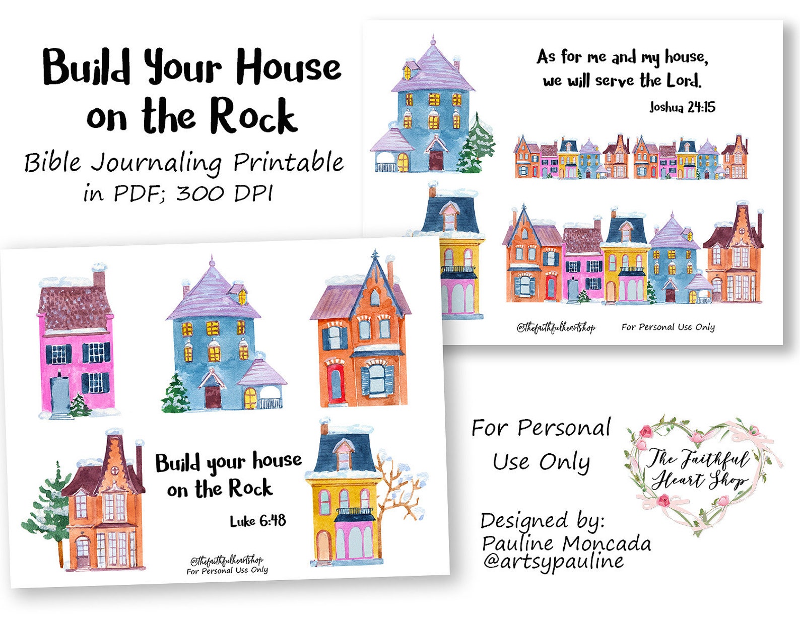 Build Your House on the Rock Bible Journaling Digital Download Etsy