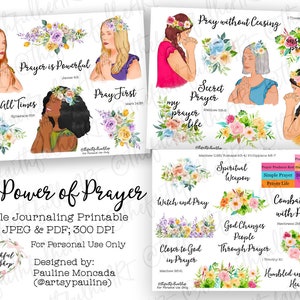Die Kraft des Gebets. Bibel Journaling / Glaube Planer Digital Download Printable