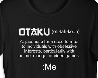 Camiseta con la definición de otaku, regalo para amantes del anime y el manga, camiseta con memes Weeb, camiseta divertida Weeaboo