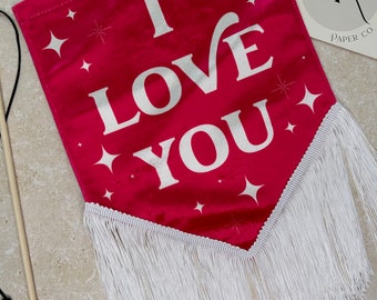 Wedding Velvet Hanging Flag Banner | Alternative Wedding | Wedding Signage | Velvet Banner Flag | Modern Event Signage | Fabric Signage