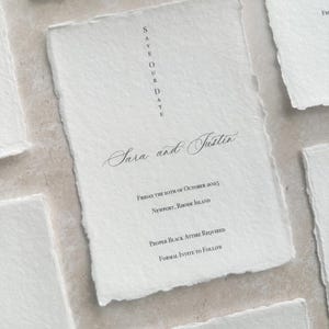 Matrimonio Save the date Carta fatta a mano / Minimalista Carta fatta a mano Matrimonio Save the Date / Save the dates / Matrimonio minimalista