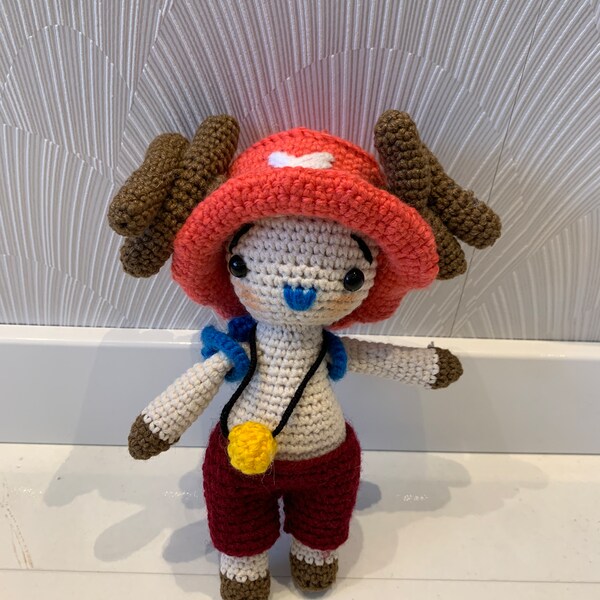 Chopper Crochet I Amigurumi Handmade Toy Manga  Doll Anime Japanese Manga Full Body Cotton Crochet Doll