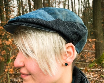 Slider cap made of upcycling jeans