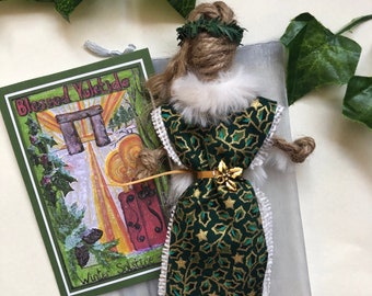 Yule poppet kitchen witch Yuletide midwinter festival poppet protection good luck talisman