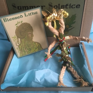 Summer solstice Litha sun god Sol green man corn doll