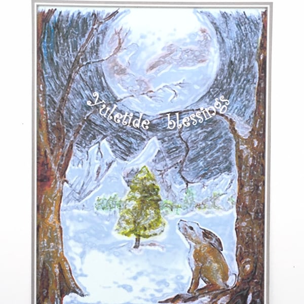 Yule Card Etsy