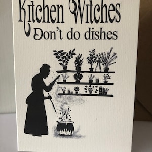 Carte païenne sorcière wicca, anniversaire de sorcière, cadeau de sorcière de cuisine, carte amusante pour la fête des mères