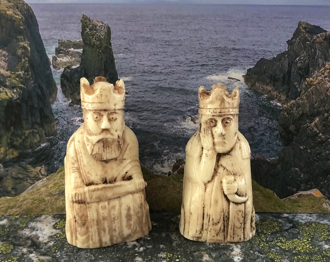 Replica Lewis Chessmen Piece - Berserker - 8 Cm Historic Chess Figure - View #7