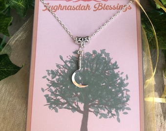 Lughnasdah Lammas necklace sickle first harvest Sabbat jewellery