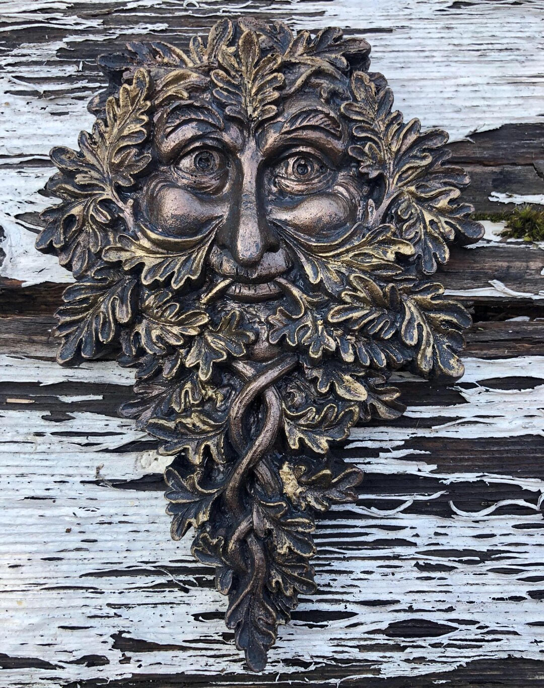 Placa De Pared Hombre Verde – Guardián Del Roble, Espíritu Árbol Para Wicca Y Pagano, Figura Decorativa 18cm
