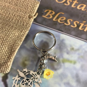 Ostara key ring bag charm protection hare  talisman spring equinox ostara sabbat