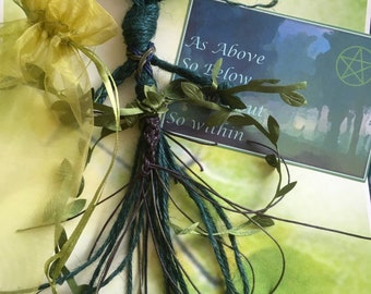 Gaia Hedge witch green witch pagan poppet kitchen witch home protection talisman Wiccan green altar