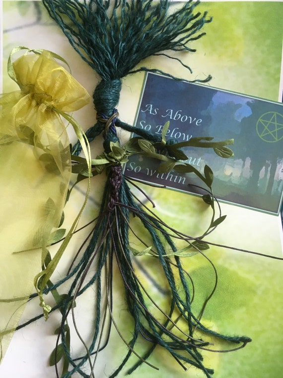 Gaia Green Witch Poppet - Pagan Home Protection Talisman