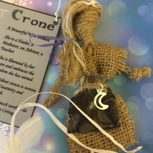 Crone kökshäxa wiccan Crone talisman firande berlock gudinna drottning poppet docka