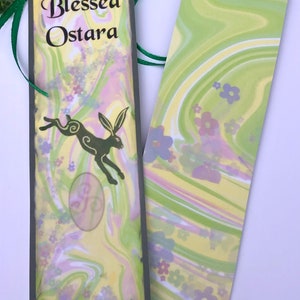 Ostara bookmark hare spring sabbat gift