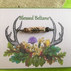 Beltane corbata pulsera tarjeta bolsa regalo set deseo pulsera sabbat regalo
