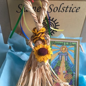 Litha Corn Doll solstizio d'estate Wiccan Sabbat bambola Sunflower Bee