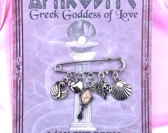 Aphrodite brooch charm kilt pin goddess love talisman gift