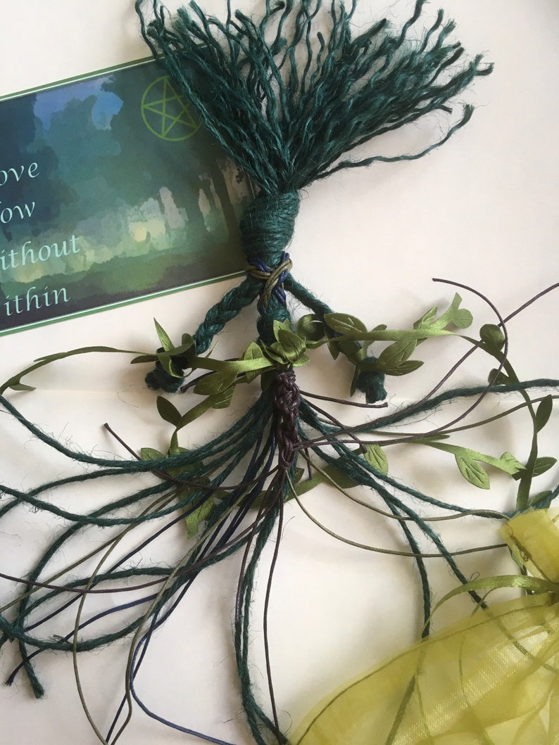 Gaia Green Witch Poppet - Pagan Home Protection Talisman image 6