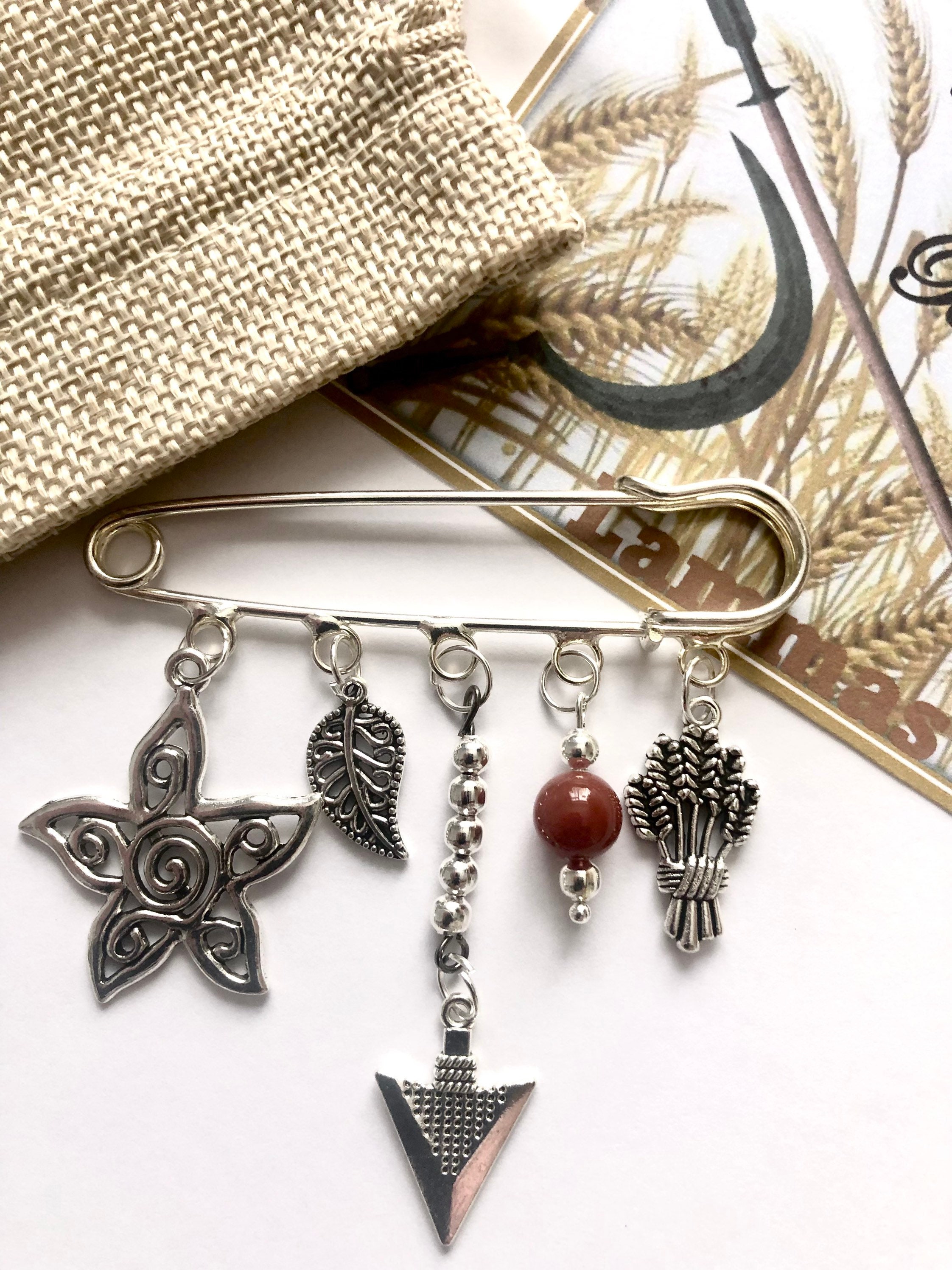Lughnasadh Lammas first harvest sabbat  kilt pin brooch scarf jewellery pin
