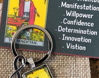 Tarot Card | The Magician | Key ring |Key fob | Key chain | gift | Infinity charm