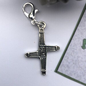 Brigid cross imbolc sabbat charm clip gift set Wiccan gift mini gift image 6