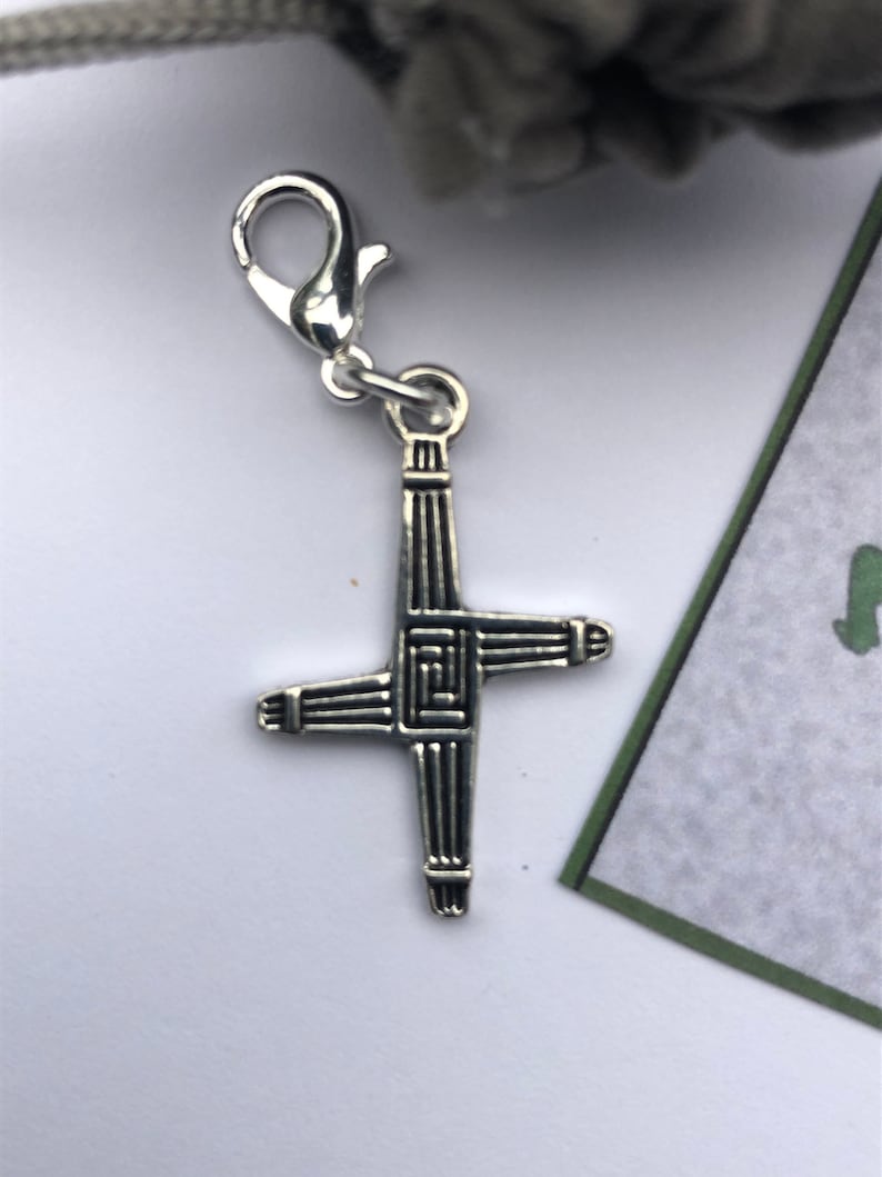 Brigid cross imbolc sabbat charm clip gift set Wiccan gift mini gift image 6