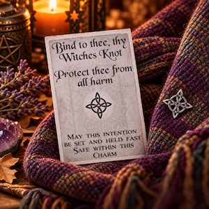 Witches knot pin lapel badge protection