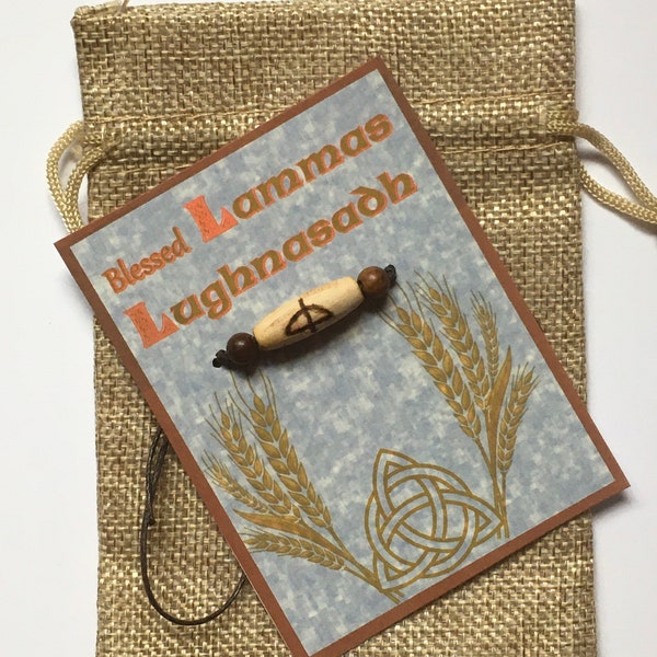 Lughnasadh Lammas tie  bracelet card bag gift set wish bracelet sabbat gift first harvest sabbat