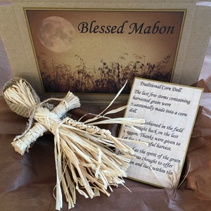 Corn doll harvest mabon altar hand crafted autumn equinox sabbat corn dolly