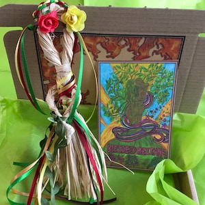 Carte d'art originale de poupée de maïs du 1er mai de Beltane