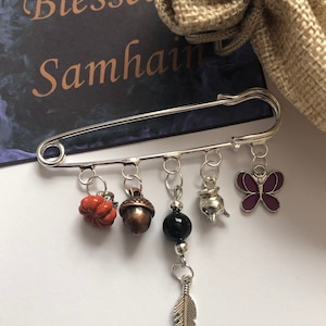 Samhain kilt pin brooch third harvest Wiccan gift scarf pin