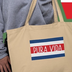 PURA VIDA Costa Rica, Große Bio-Einkaufstasche