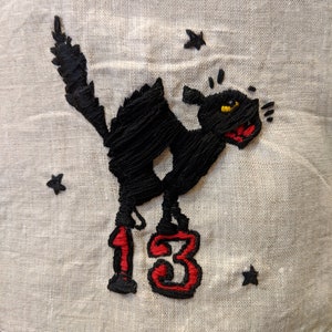 Sailor Jerry Black Cat Tea Towel image 1